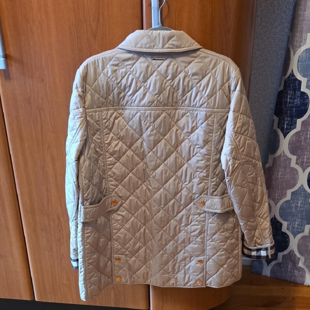 Beige Quilted Jacket - Picture 3 of 5
